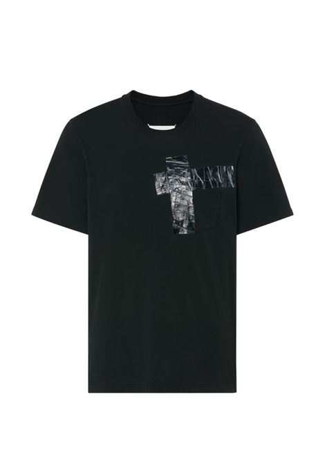 t-shirt taped uomo nera MAISON MARGIELA | S67GC0048 S24575860